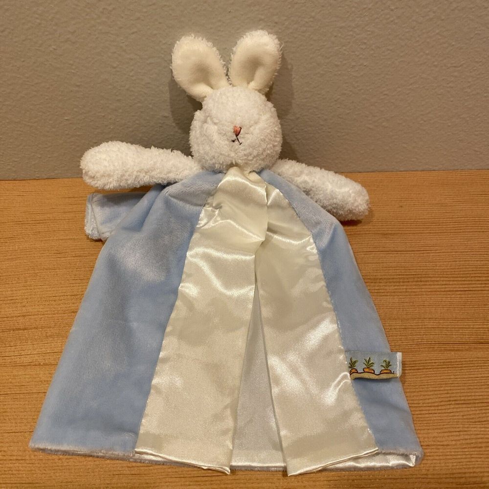 Bunnies by the Bay Bunny Lovey Security Blanket Satin